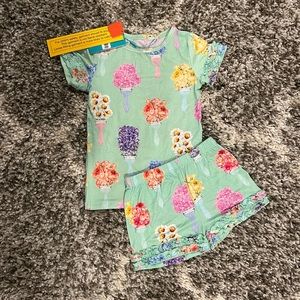 Posh Peanut Rene floral paintbrush pajamas